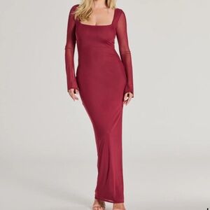 Burgundy maxi dress